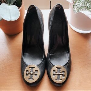 AUTHENTIC! Tory Burch black wedge shoes